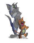 Air Jordan 5 Green Bean Synthetic T-Shirt (Tom n Jerry) product image 1