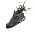 Air Jordan 4 Canyon Purple - Black T-Shirt (Splash 4)