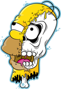 Nike SB Dunk Low "Homer Simpson" White T-Shirt (Homer Skull)