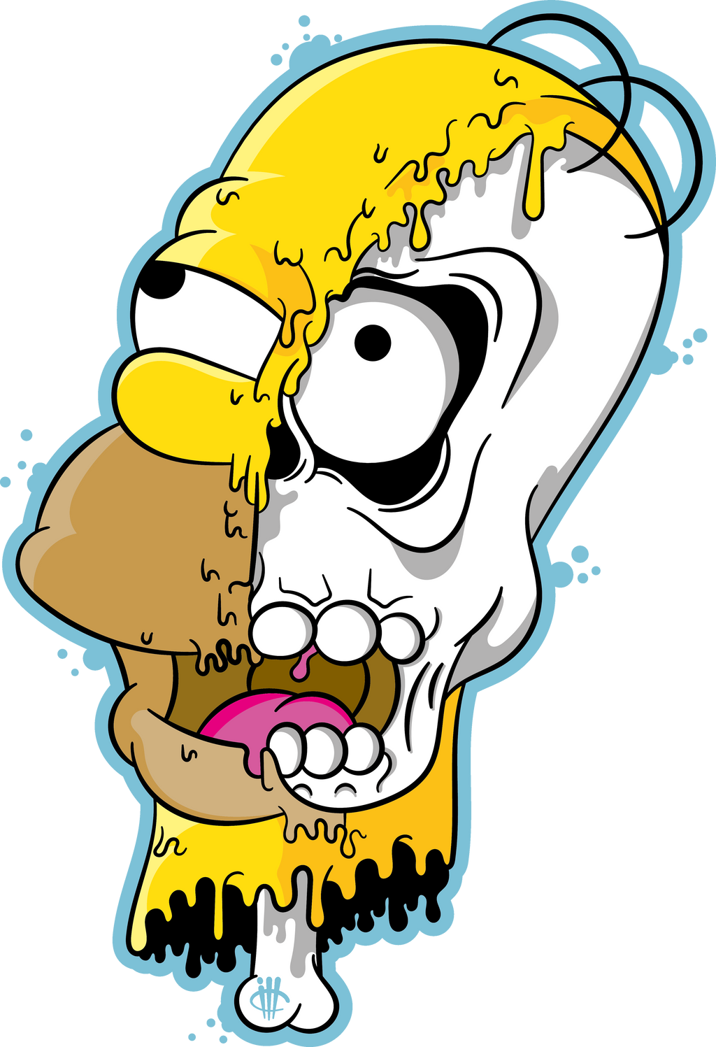 Nike SB Dunk Low "Homer Simpson" Black T-Shirt (Homer Skull)