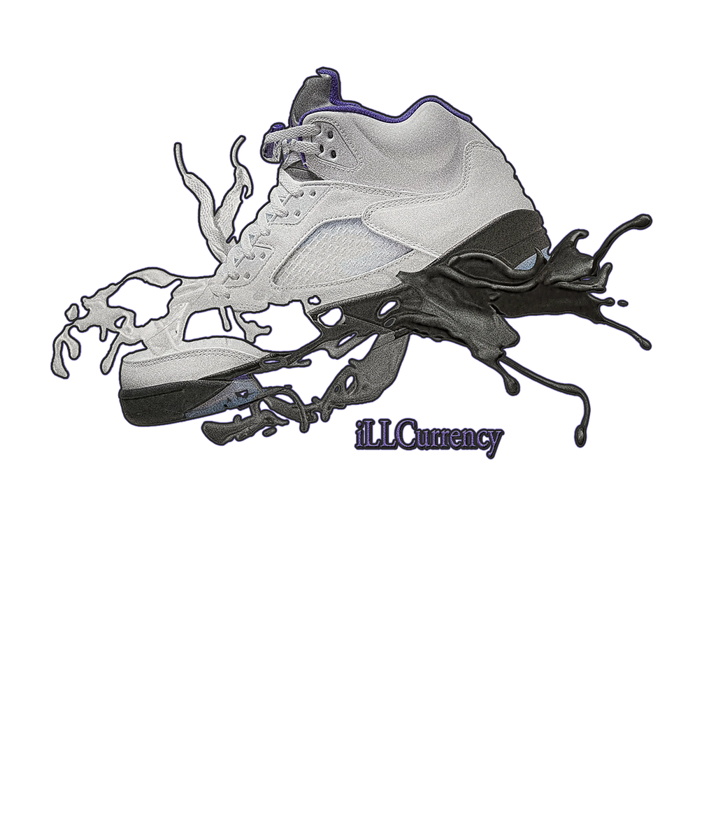 Air Jordan 5 “Concord” Black T-Shirt (SPLASH SHOE)