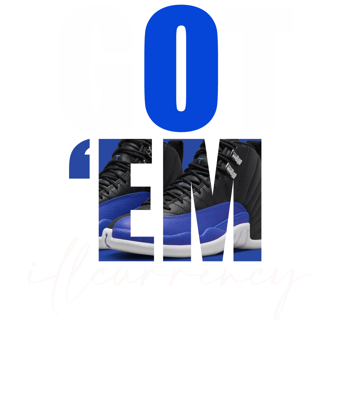Air Jordan 12 WMNS “Hyper Royal” Black T-Shirt (Got Em)