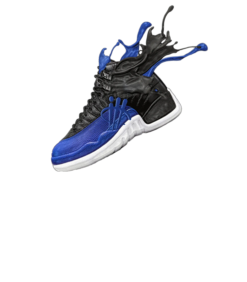 Air Jordan 12 WMNS “Hyper Royal” Black T-Shirt (HYPER SPLASH)