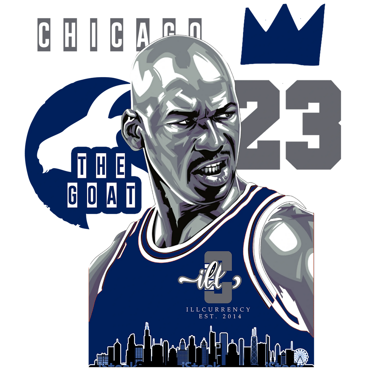 Air Jordan 4 “Midnight Navy” White T-Shirt (The Goat)