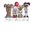 Halloween Collection 2017 Black T-Shirt (scary friends) product image 1