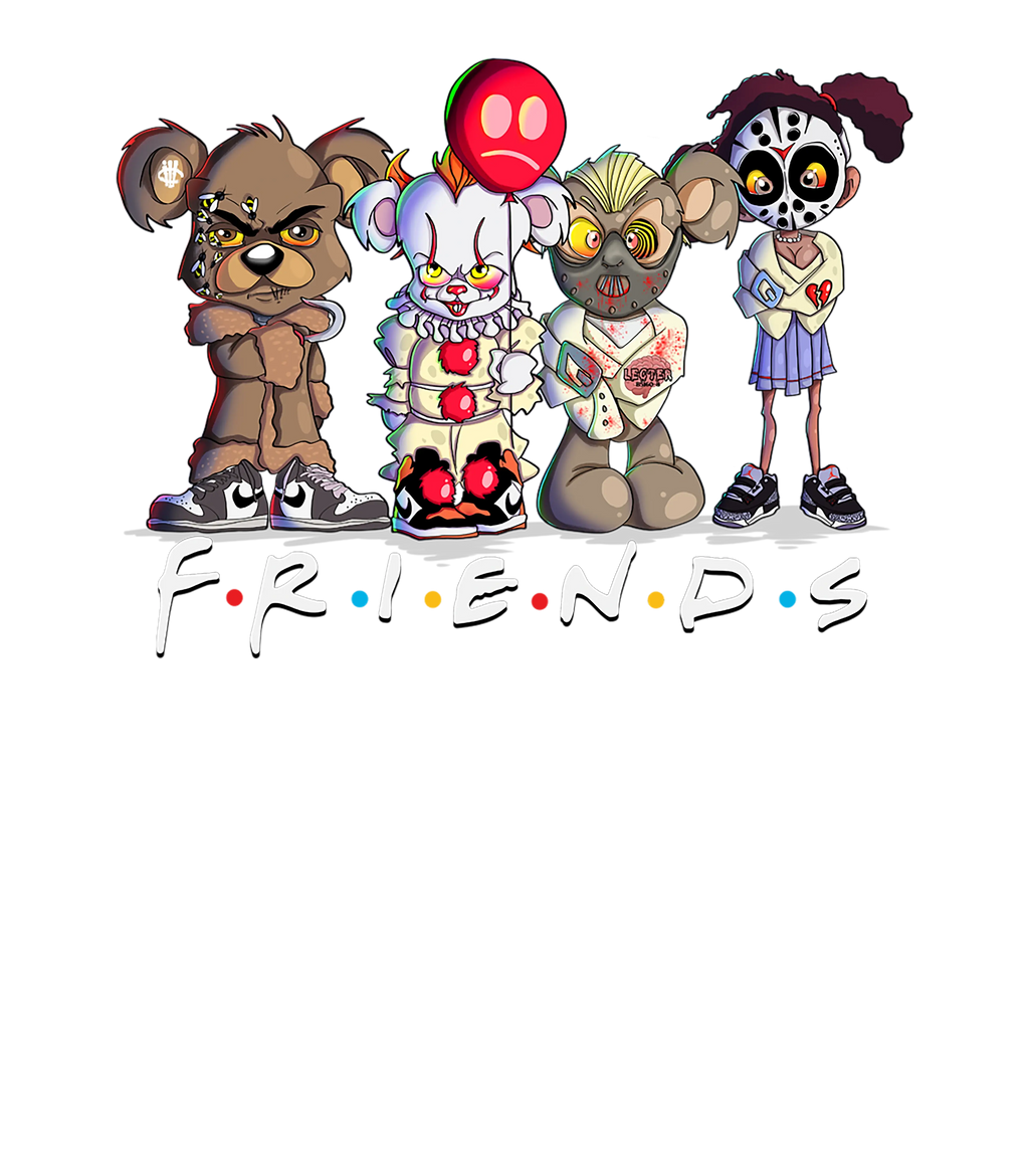 Halloween 2018 Collection Orange T-Shirt (scary friends) product image 1