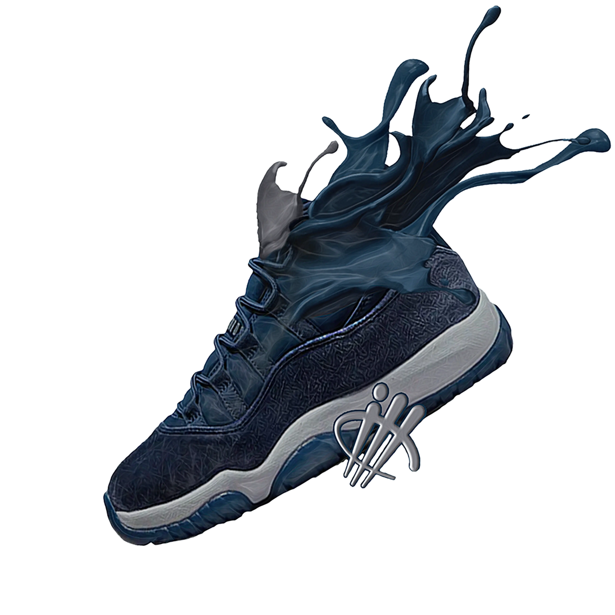 Air Jordan 11 WMNS “Midnight Navy” Black T-Shirt (SPLASH SHOE)