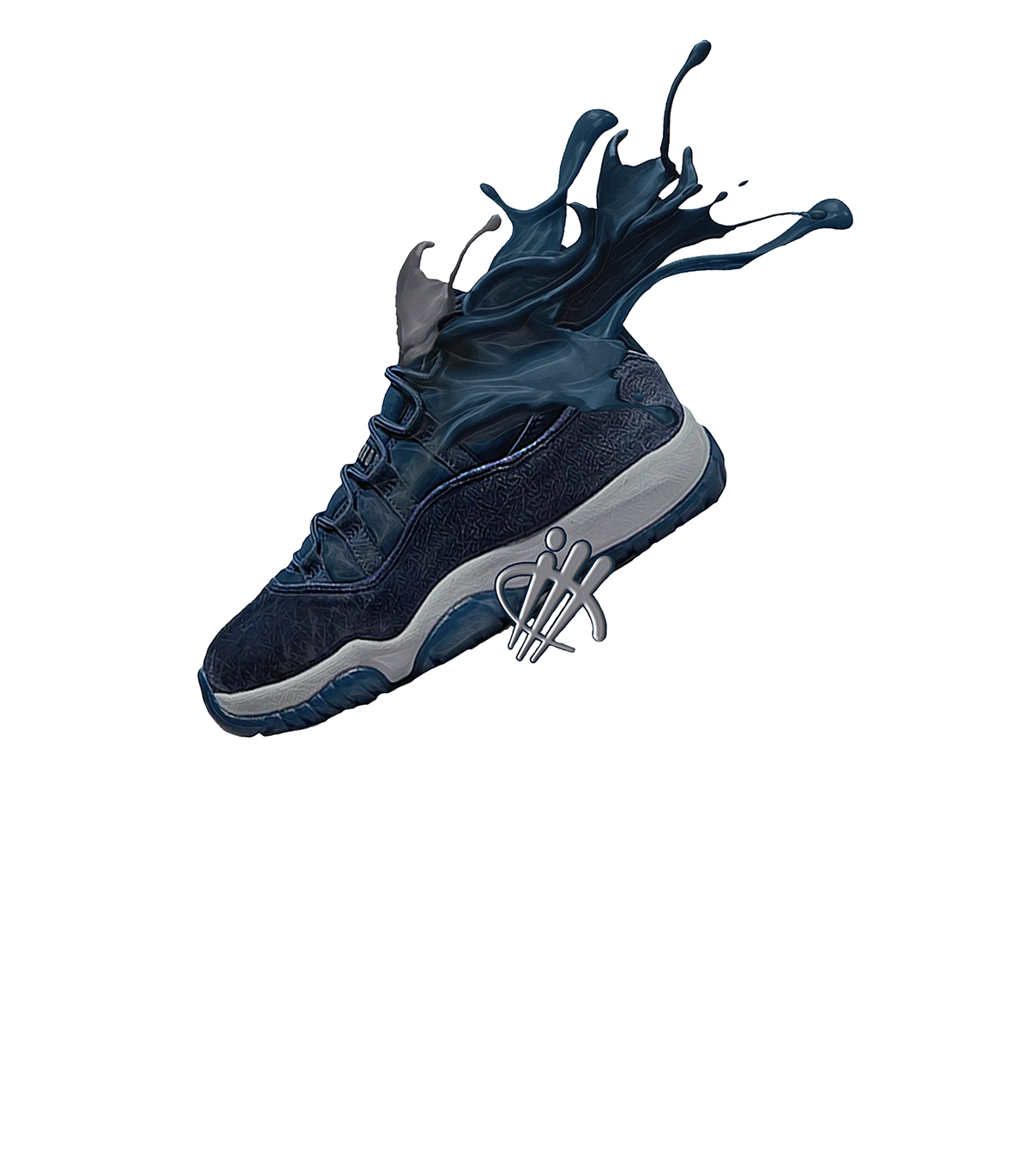 Air Jordan 11 WMNS “Midnight Navy” Navy Blue T-Shirt (SPLASH SHOE)