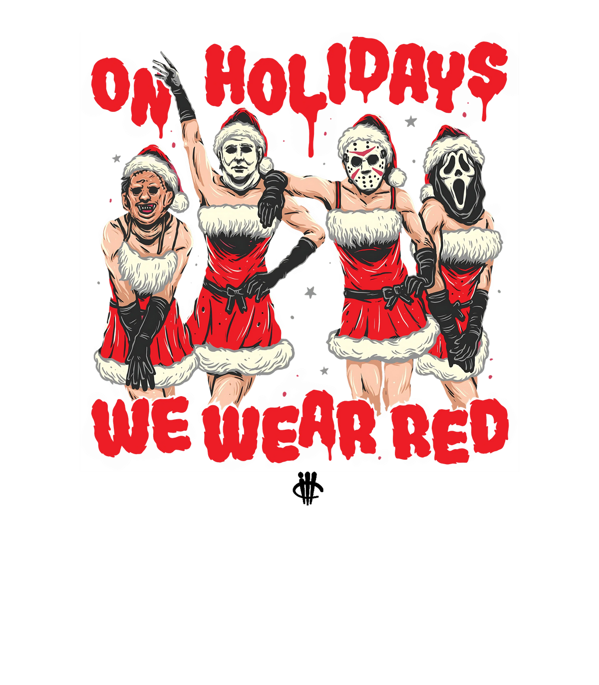 CHRISTMAS UGLY SWEATERS White T-Shirt (WE WEAR RED) product image 1