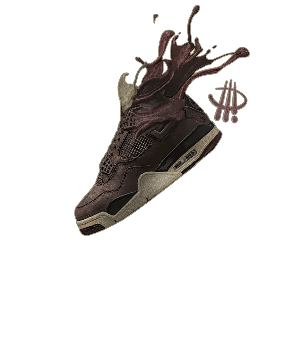 A Ma Maniere x Air Jordan 4 SP "Violet Ore" Black T-Shirt (SPLASH)