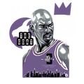 A Ma Maniere x Air Jordan 4 SP "Violet Ore" Black T-Shirt (The Goat)