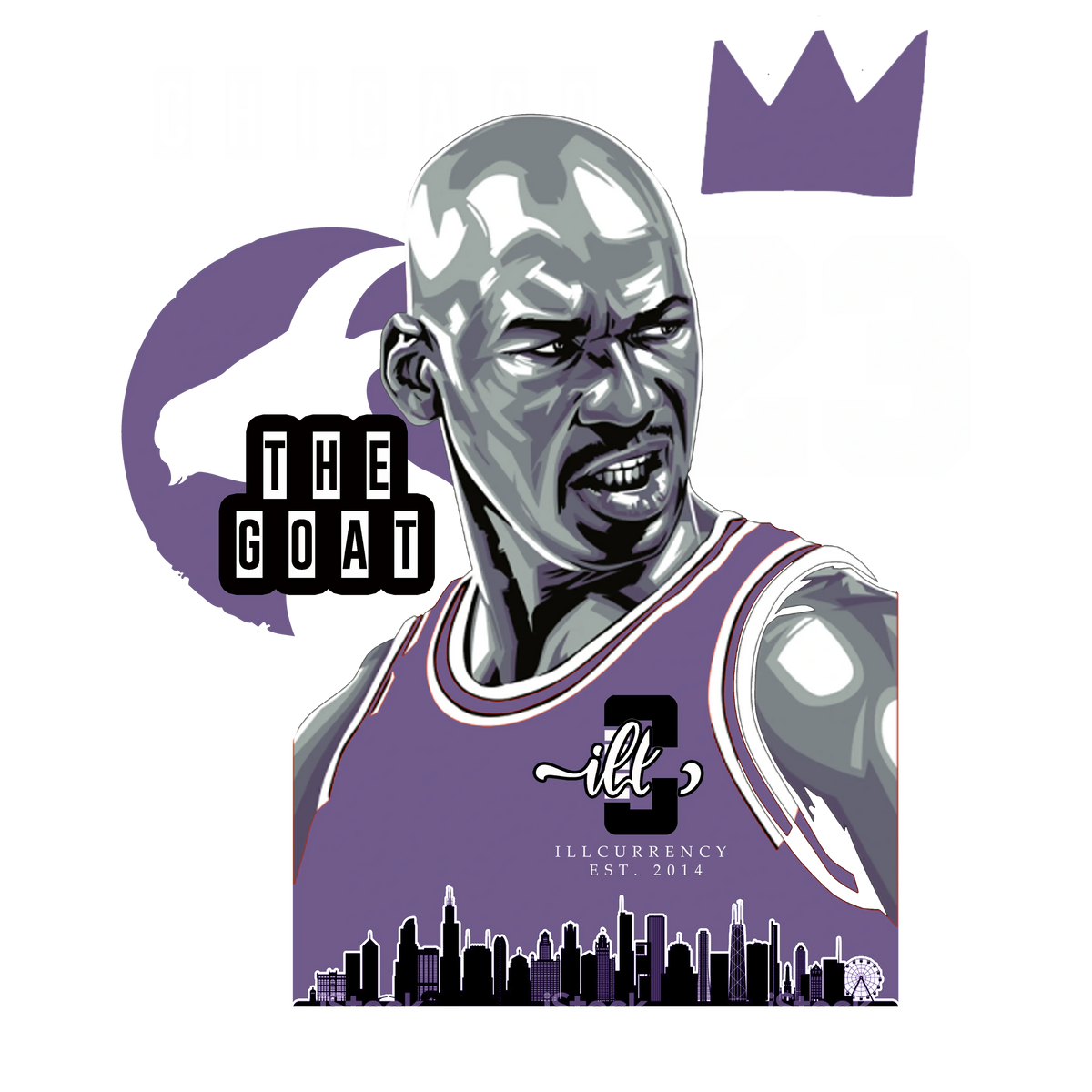 A Ma Maniere x Air Jordan 4 SP "Violet Ore" Black T-Shirt (The Goat)