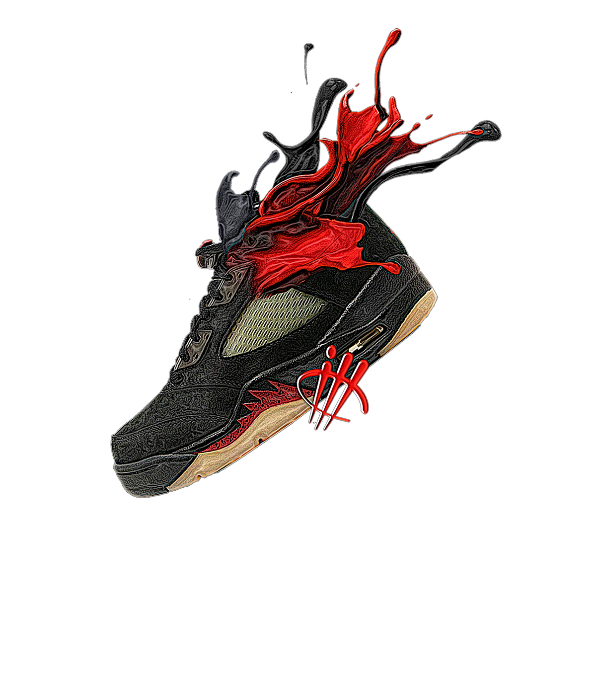 Air Jordan 5 GORE-TEX Black T-Shirt (SPLASH) product image 1
