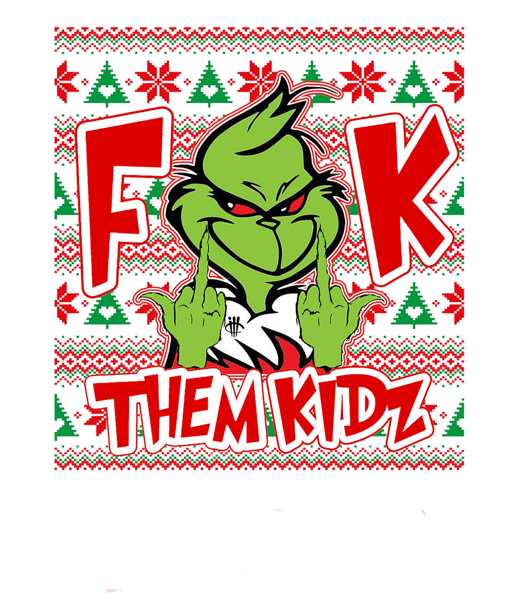 CHRISTMAS UGLY SWEATERS Pine Green T-Shirt (Fck Them Kidz) product image 1