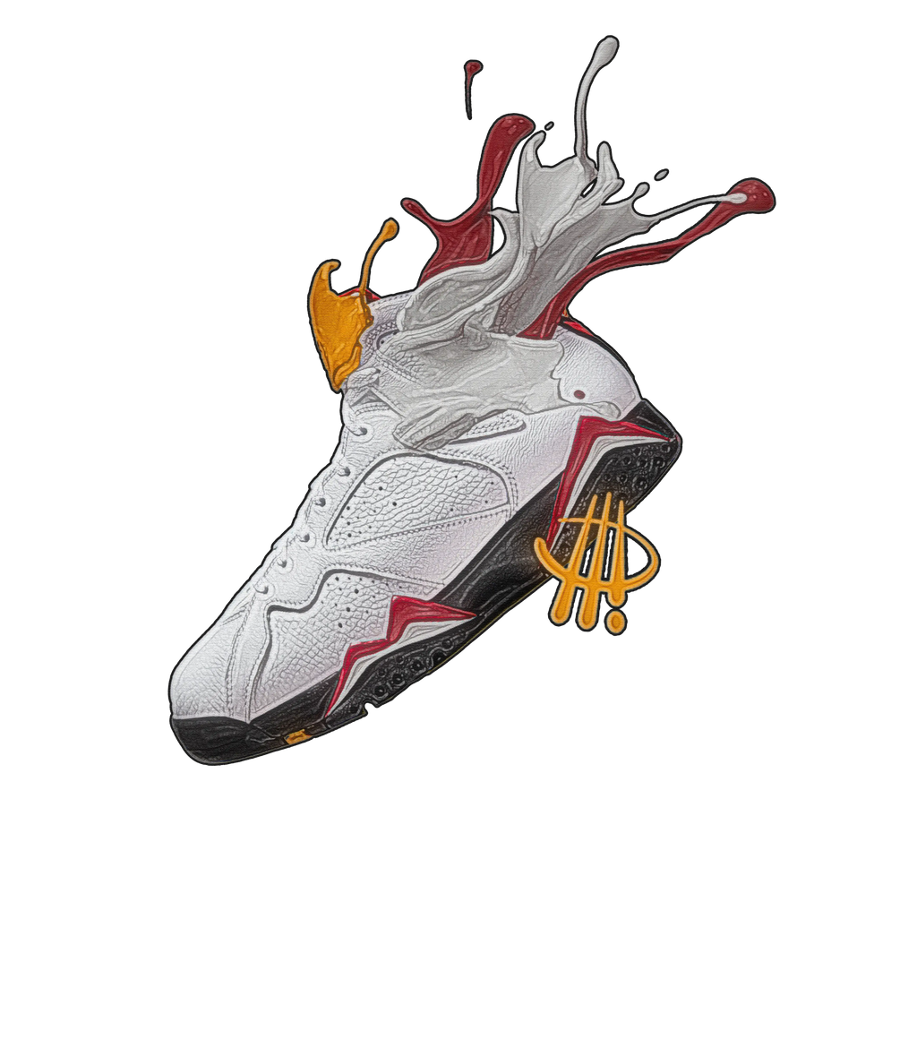 Air Jordan 7 “Cardinal” White T-Shirt (SPLASH)