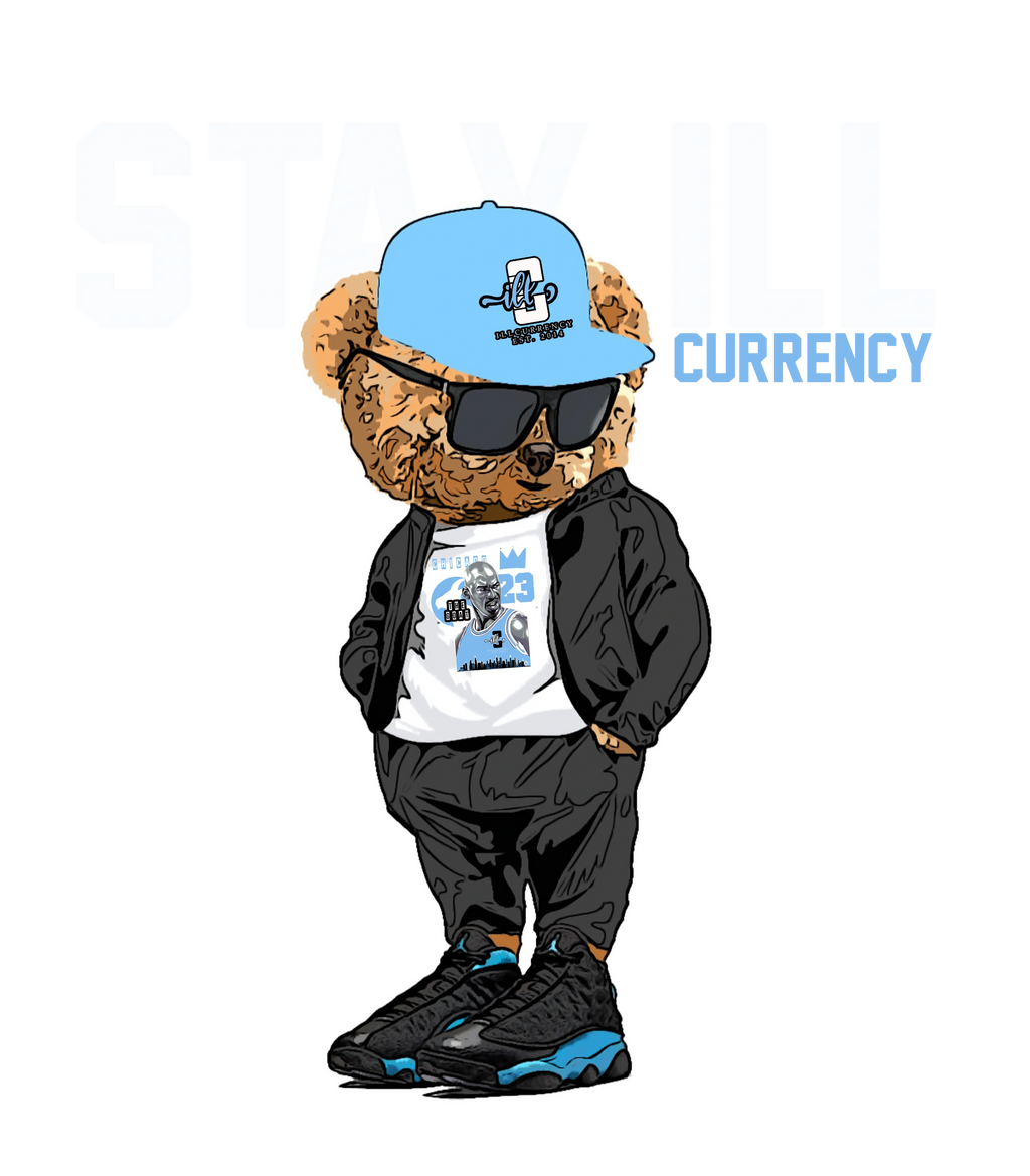 Air Jordan 13 “Black UNC” Black T-Shirt (Stay ill Bear)