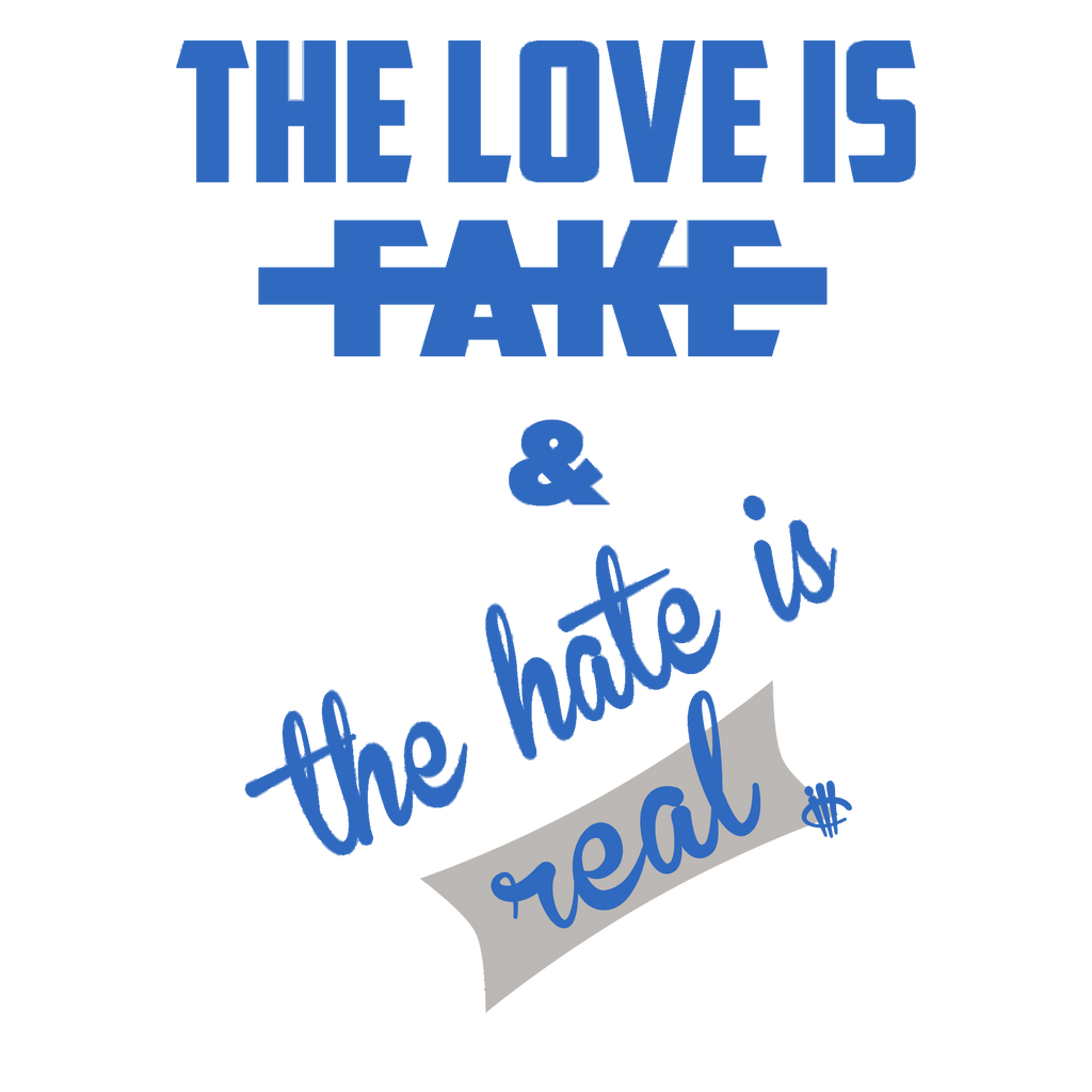 Air Jordan 1 High OG “True Blue” White T-Shirt (Love is Fake)
