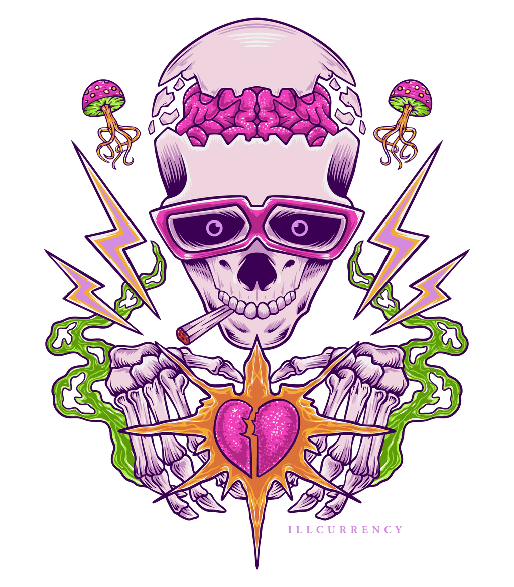 Air Jordan 7 GS “Barely Grape” Black T-Shirt (HEART AND BONES)