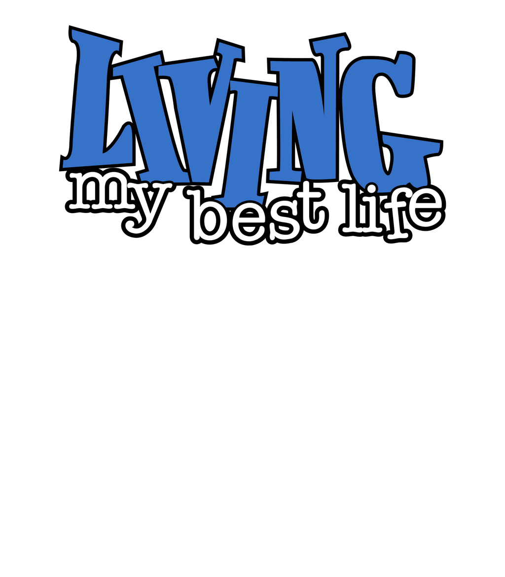 Air Jordan 1 High OG “True Blue” Grey T-Shirt (LIVING MY BEST LIFE)