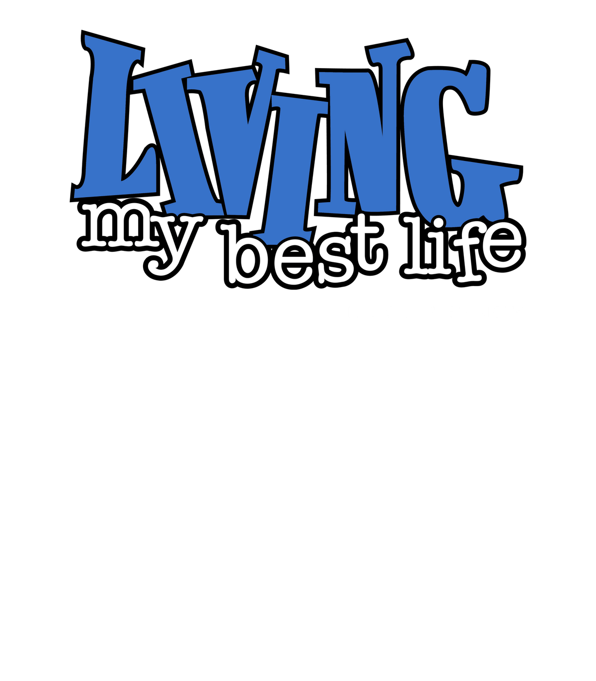 Air Jordan 1 High OG “True Blue” Grey T-Shirt (LIVING MY BEST LIFE)