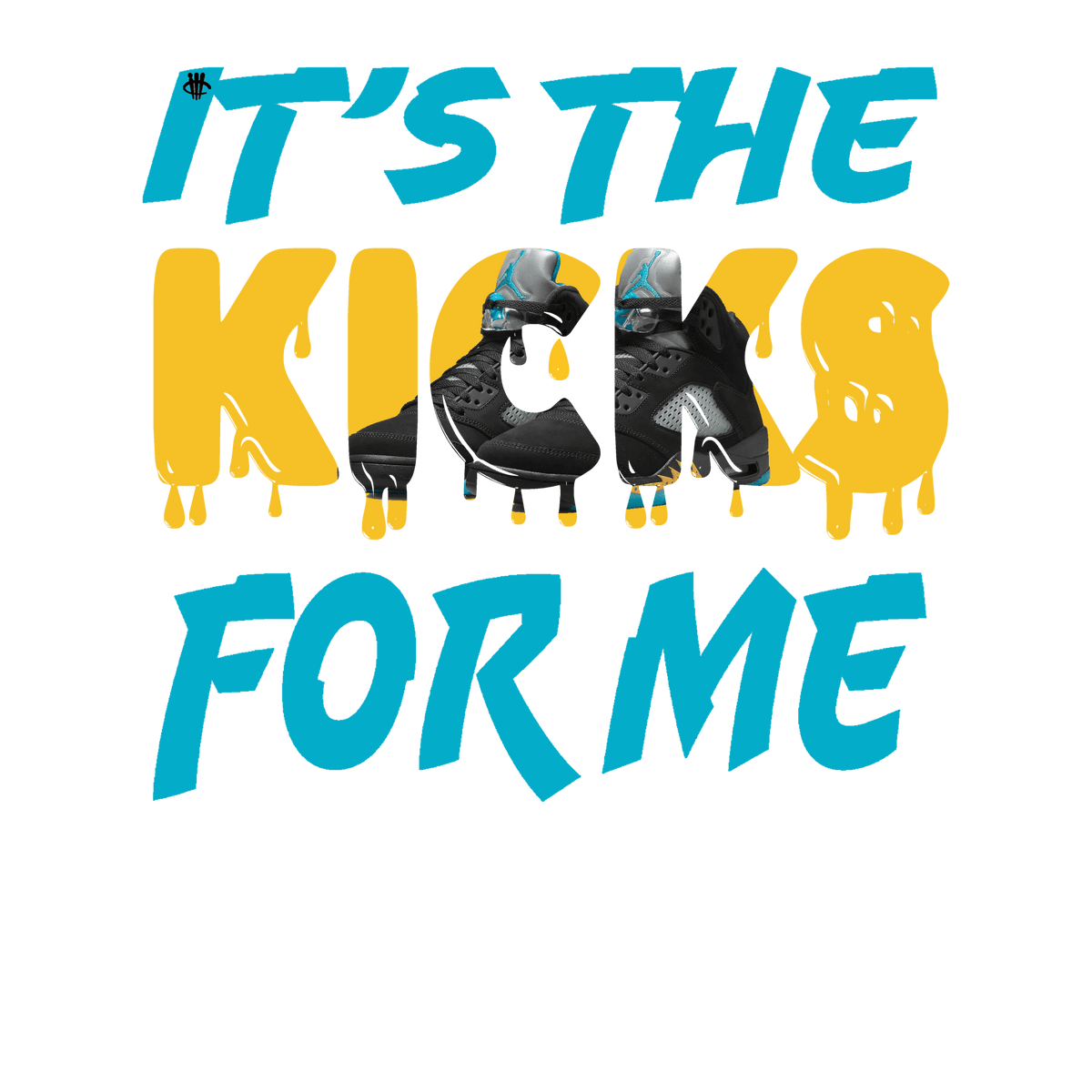 Air Jordan 5 Aqua - Black T-Shirt (Its the kicks for me)