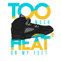 Air Jordan 5 Aqua - Black T-Shirt (too  much heat)