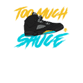 Air Jordan 5 Aqua - Black T-Shirt (too  much sauce)