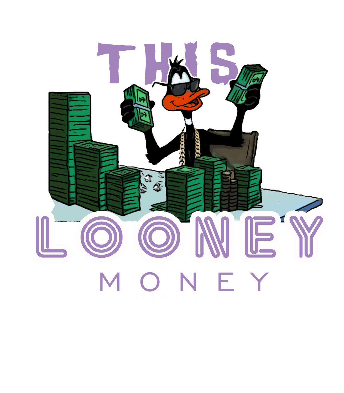 Air Jordan 7 GS “Barely Grape” Black T-Shirt (Looney Money)