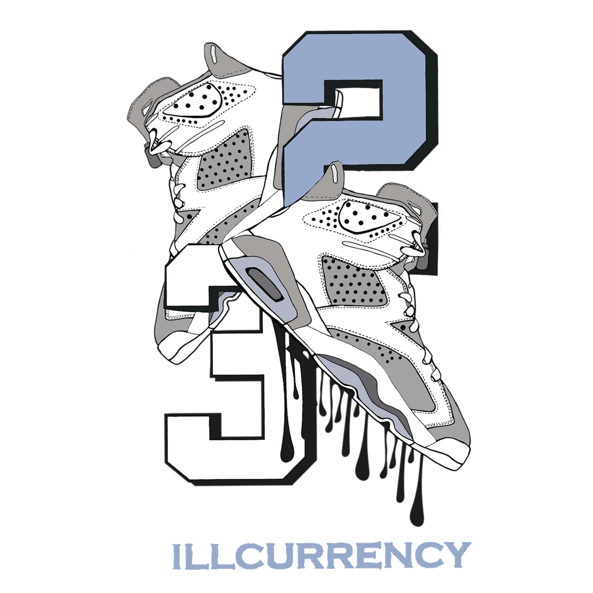 Air Jordan 6 Cool Grey - Grey T-Shirt (23)