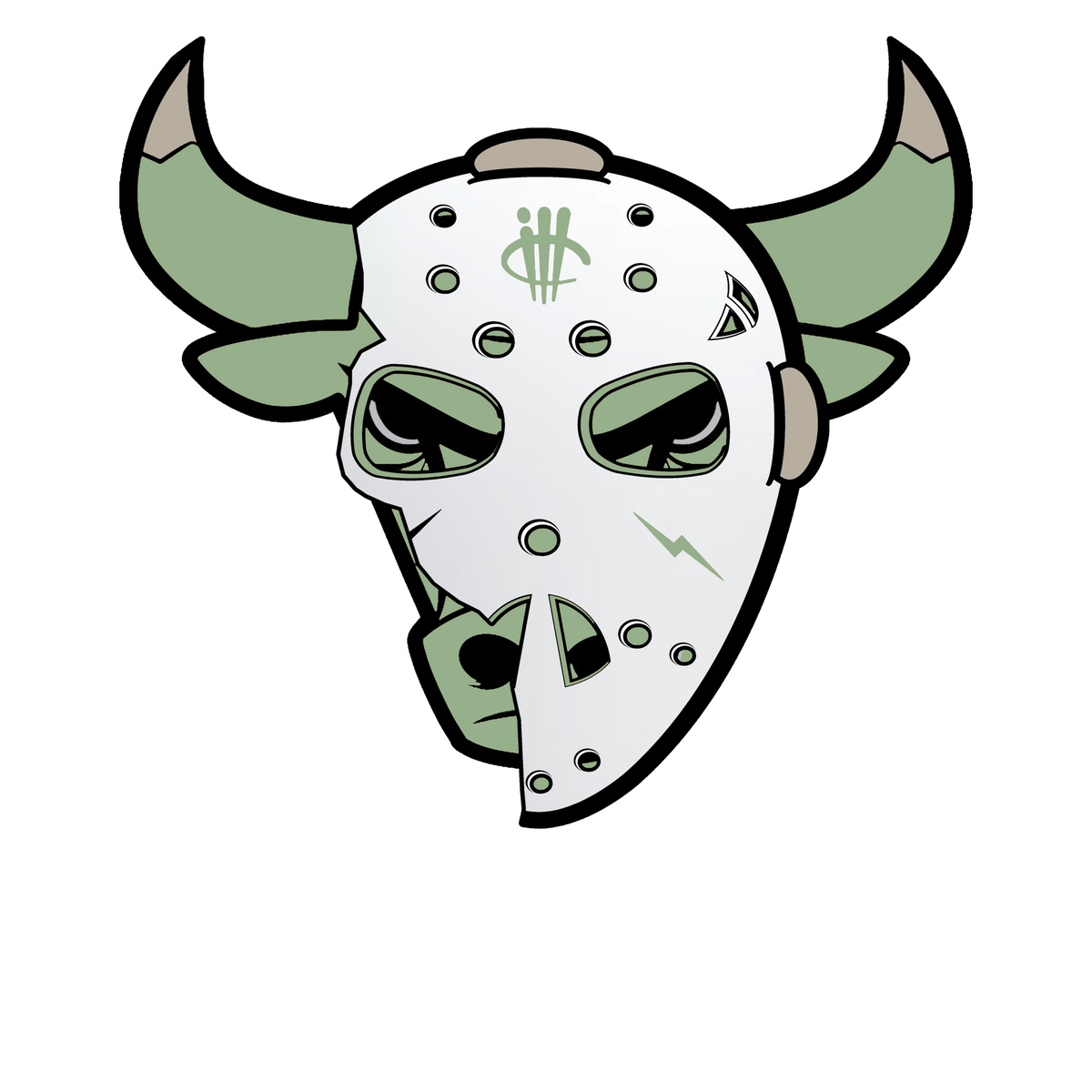 Air Jordan 4 Seafoam aka “Oil Green” - White T-Shirt (Jason Mask)