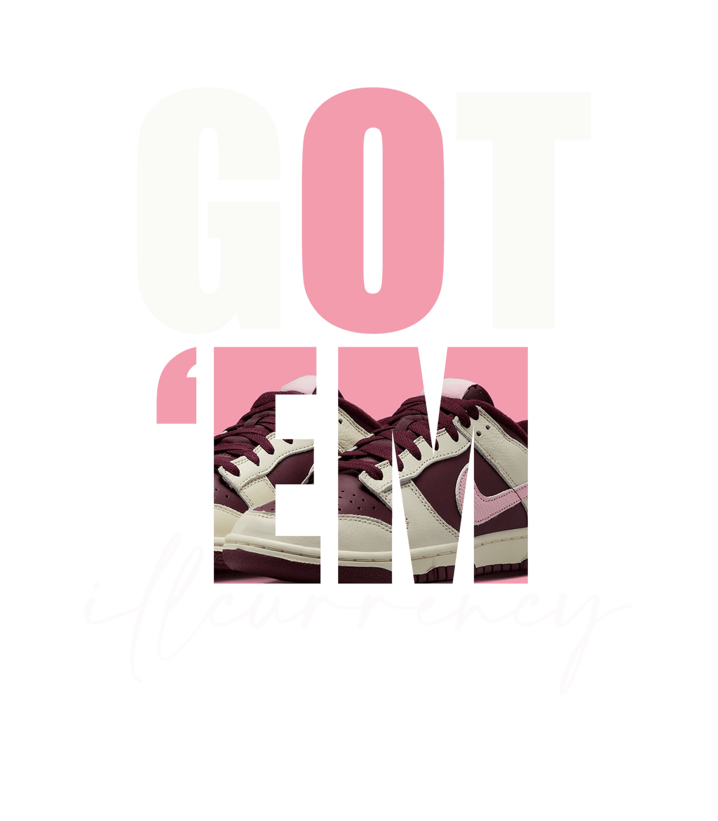 Nike Dunk Low Valentine's Day 2023 - Burgundy T-Shirt (Got Em)
