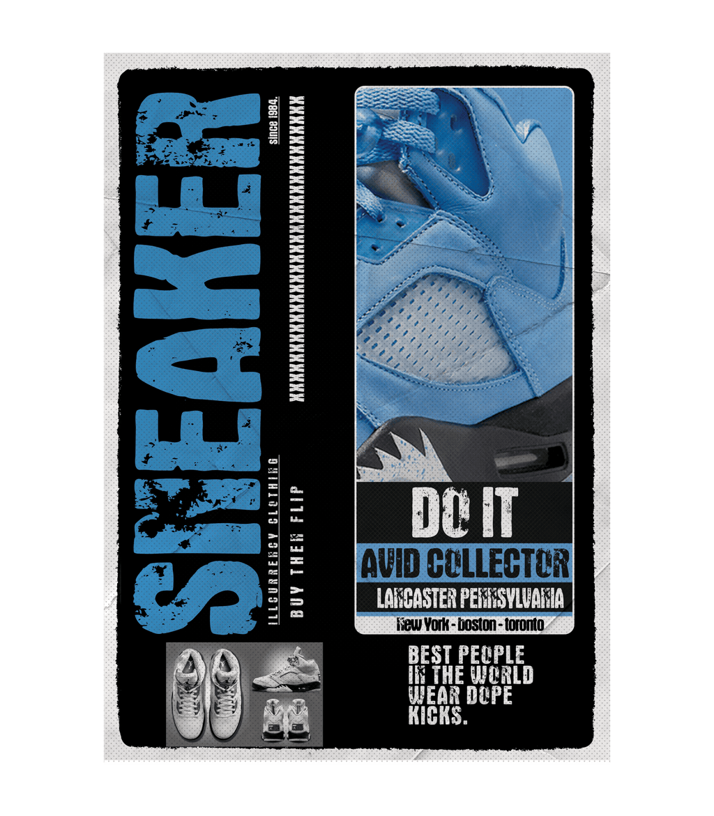 Air Jordan 5 “UNC” | illcurrency Black T-Shirt (SNEAKERS COLLECTOR)