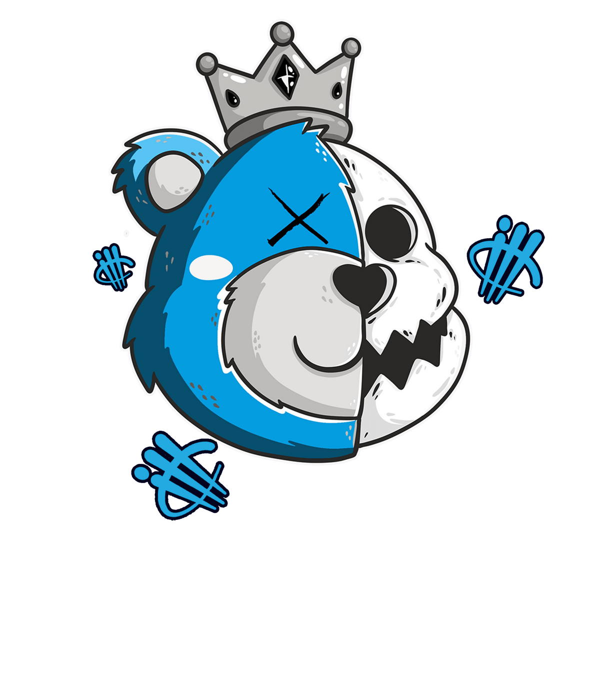 Air Jordan 5 “UNC” | illcurrency Black T-Shirt (HALF KING BEAR)