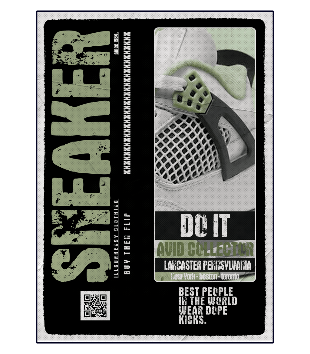 Air Jordan 4 Seafoam aka “Oil Green” Black T-Shirt (SNEAKERS COLLECTOR)