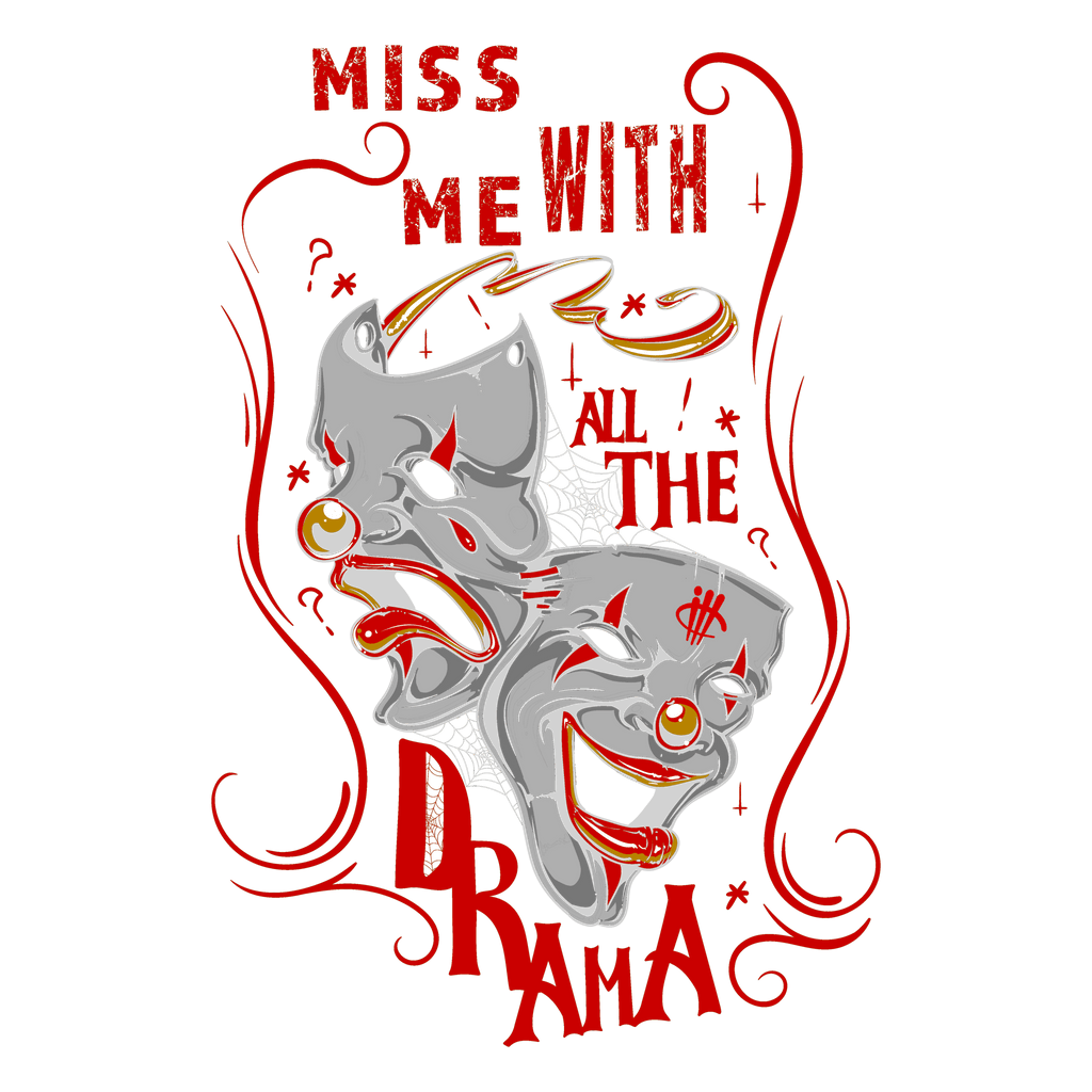 Air Jordan 3 White Cement Reimagined - Black T-Shirt (Miss Me With The Drama)