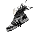 Air Jordan 1 High 85 Black White - Black T-Shirt (SPLASH)