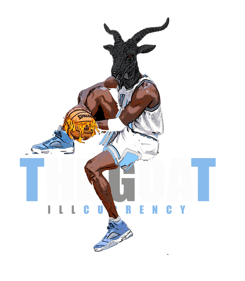 Air Jordan 5 “UNC” Black T-Shirt (The Goat)