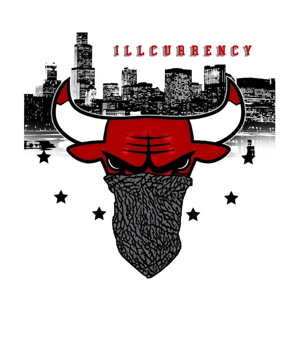 Air Jordan 3 White Cement Reimagined - White T-Shirt (Bulls head chicago)