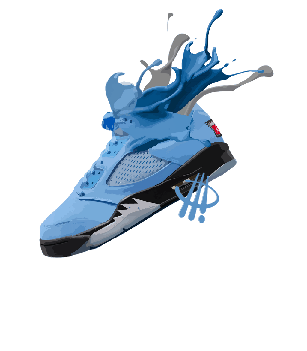 Air Jordan 5 “UNC” | illcurrency Black T-Shirt (SPLASH)