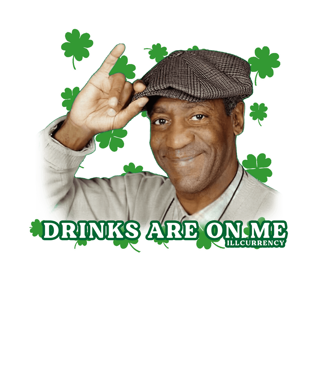 St. Pattys Collection Black T-Shirt (Drinks are on me) product image 1