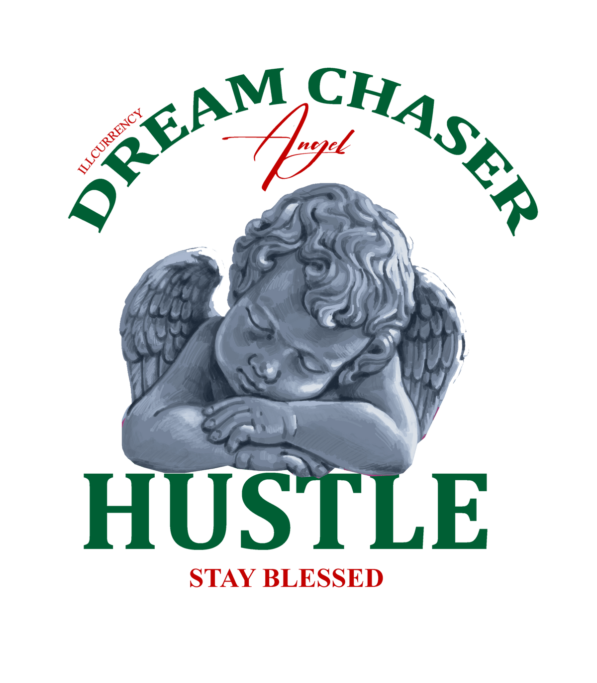 Nike SB x Air Jordan 4 “Pine Green” | illcurrency White T-Shirt (Dream Chaser Angel)