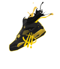 Air Jordan 4 "Thunder"| Illcurrency Black T-Shirt (SPLASH)