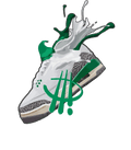 Air Jordan 3 “Lucky Green” | ILLCURRENCY Black T-Shirt (SPLASH)