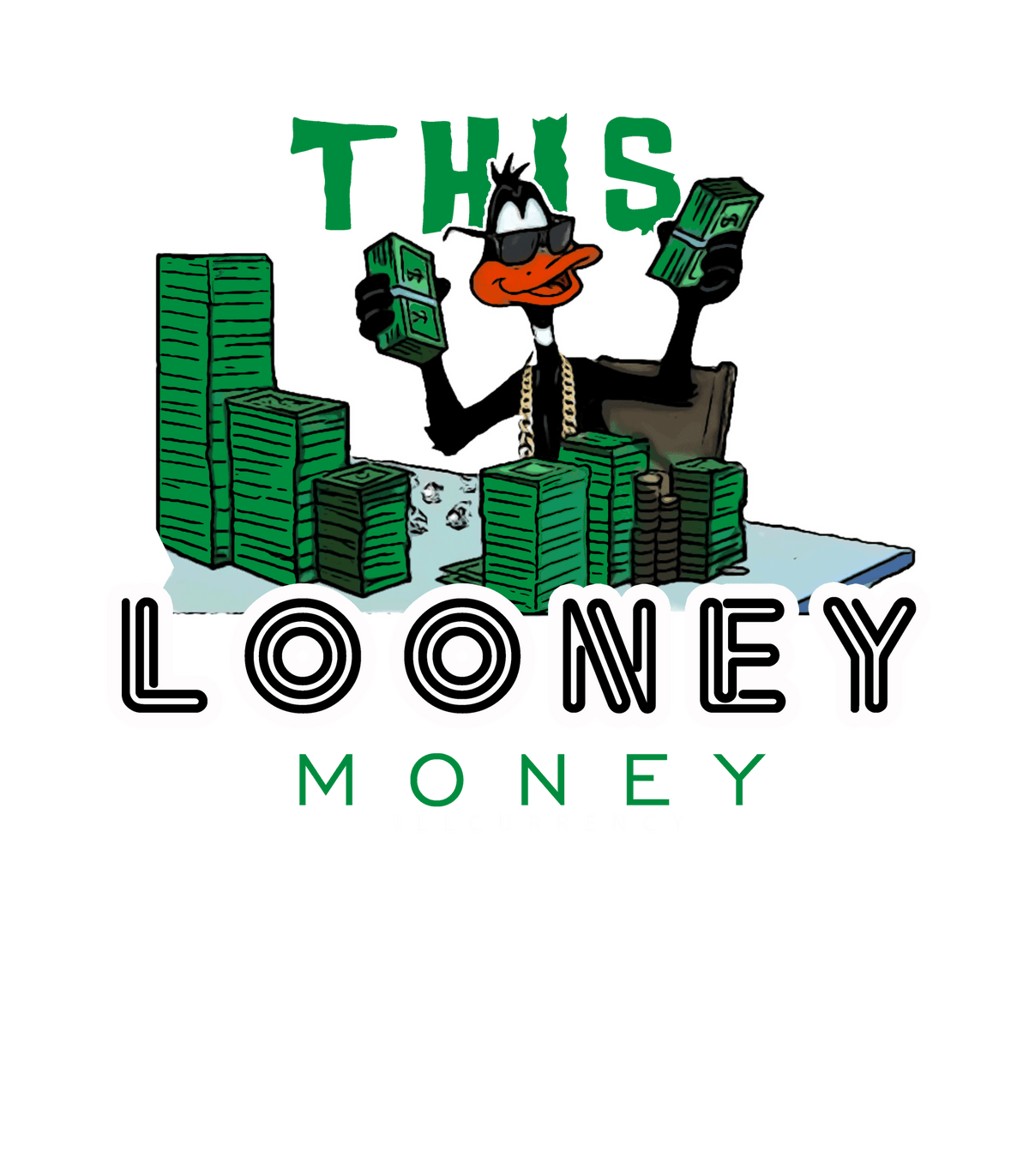 Air Jordan 1 High OG “Lucky Green” | illcurrency Black T-Shirt (Looney Money)