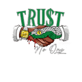 Air Jordan 1 High OG “Lucky Green” | illcurrency Black T-Shirt (TRUST NO ONE)