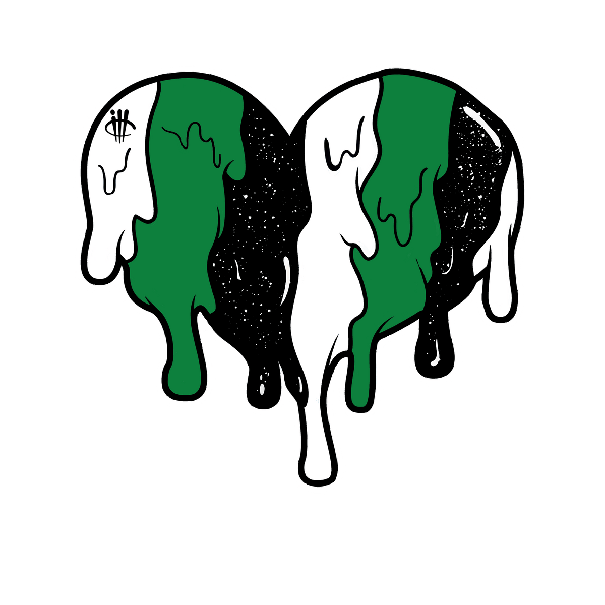 Air Jordan 1 High OG “Lucky Green” | illcurrency Black T-Shirt (HEART)