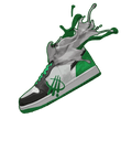 Air Jordan 1 High OG “Lucky Green” | illcurrency Black T-Shirt (SPLASH)