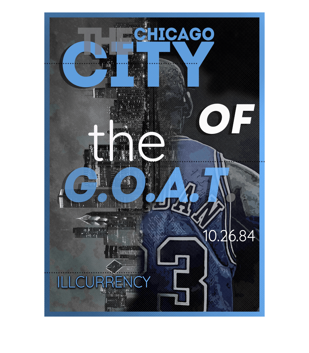 AIR JORDAN 1 HIGH OG “UNIVERSITY BLUE”| ILLCURRENCY Black T-Shirt (CITY OF THE GOAT)