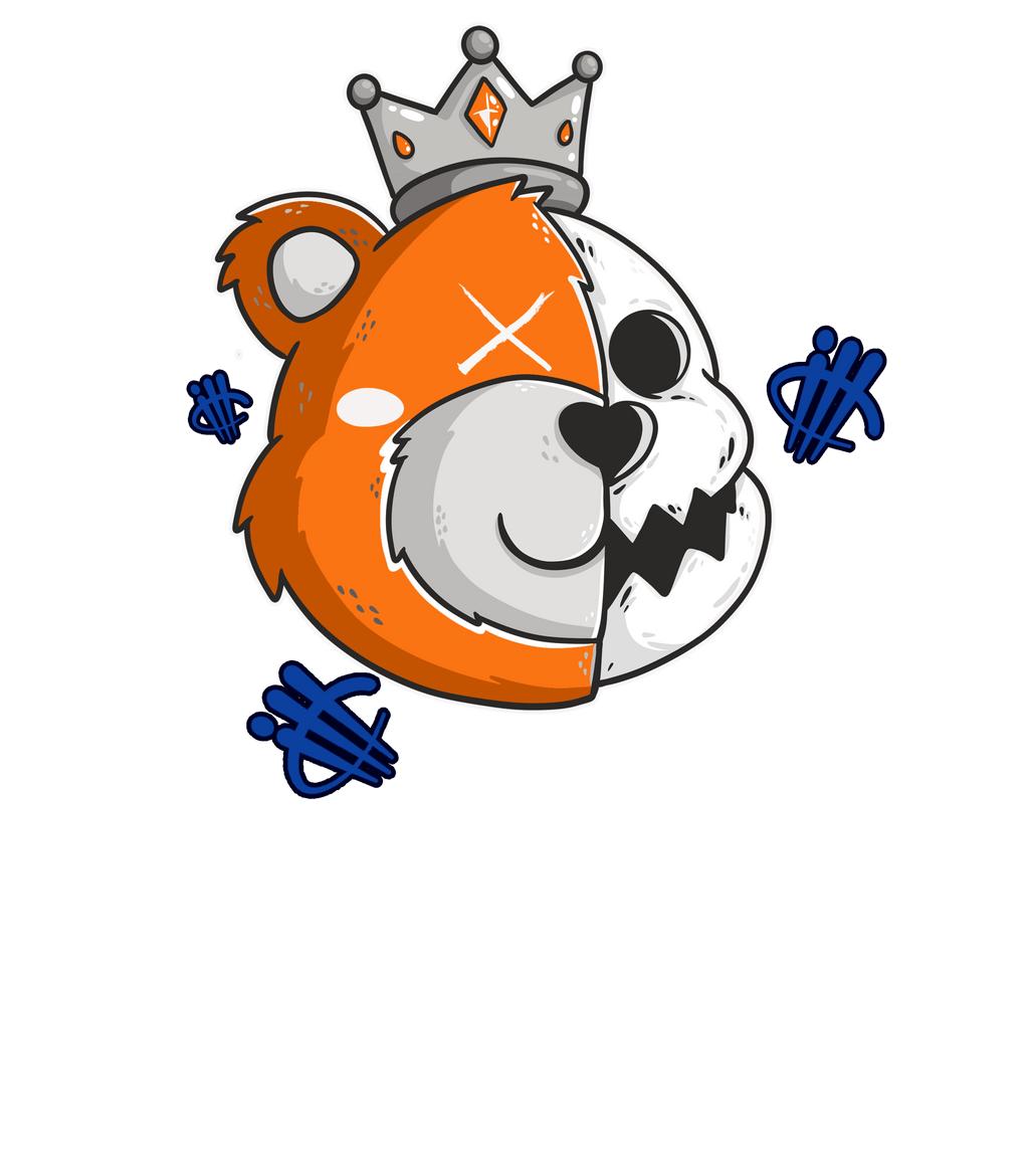 Nike Dunk Low "Knicks" | ILLCURRENCY White T-Shirt (HALF KING BEAR)