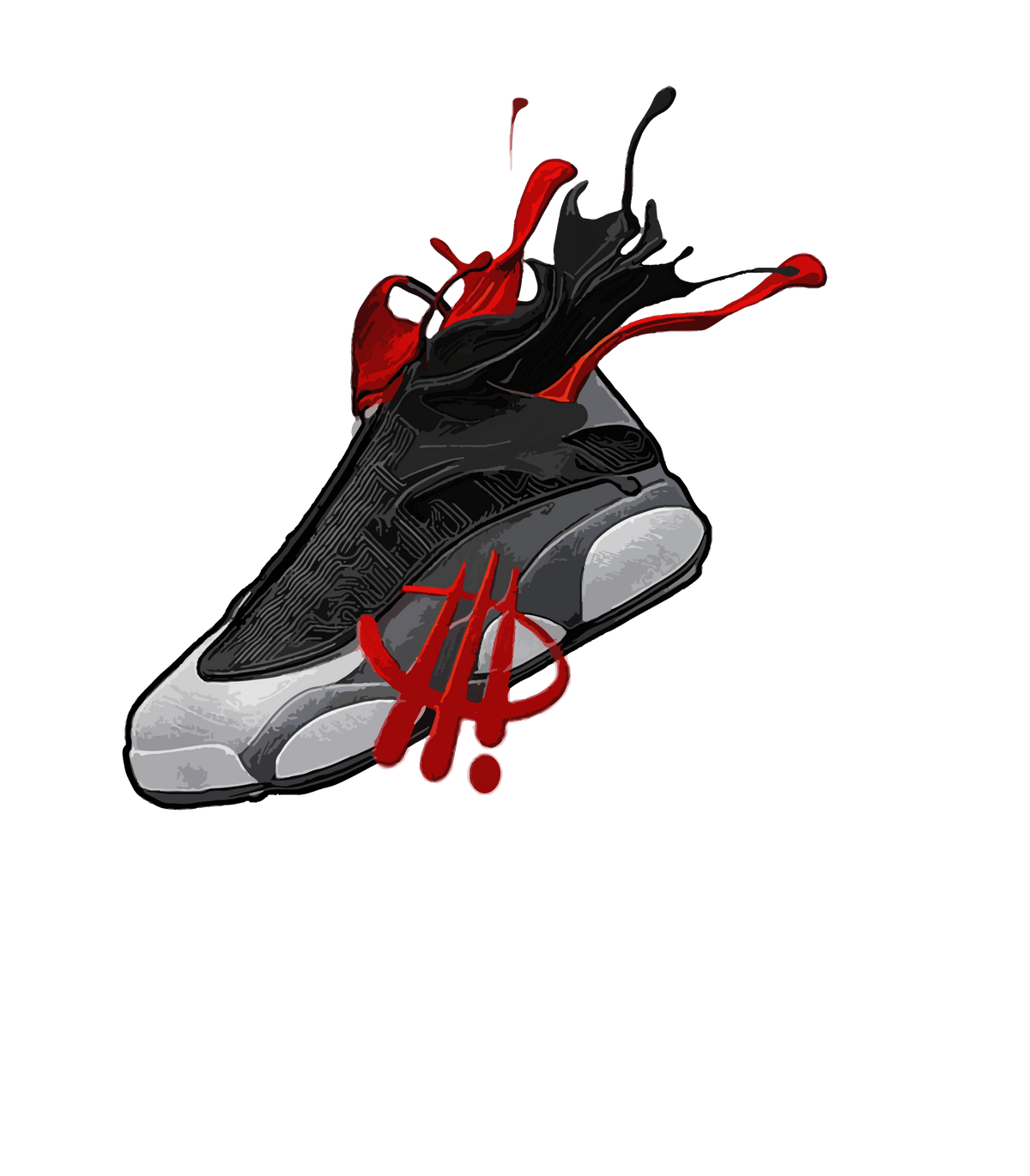 Air Jordan 13 Retro “Black Flint”| ILLCURRENCY White T-Shirt (SPLASH 13)